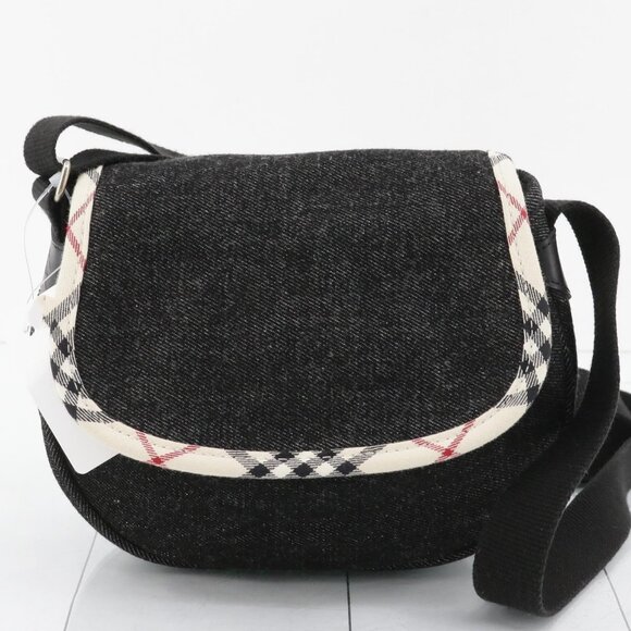 Burberry Blue Nova Check Denim Crossbody Bag - Picture 1 of 14